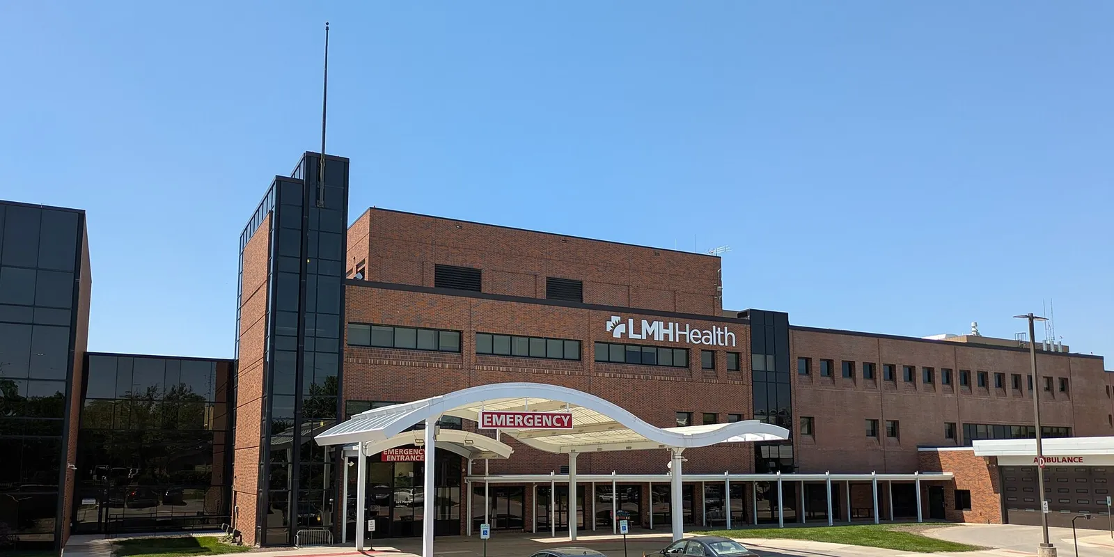 A hospital emergency department entrance