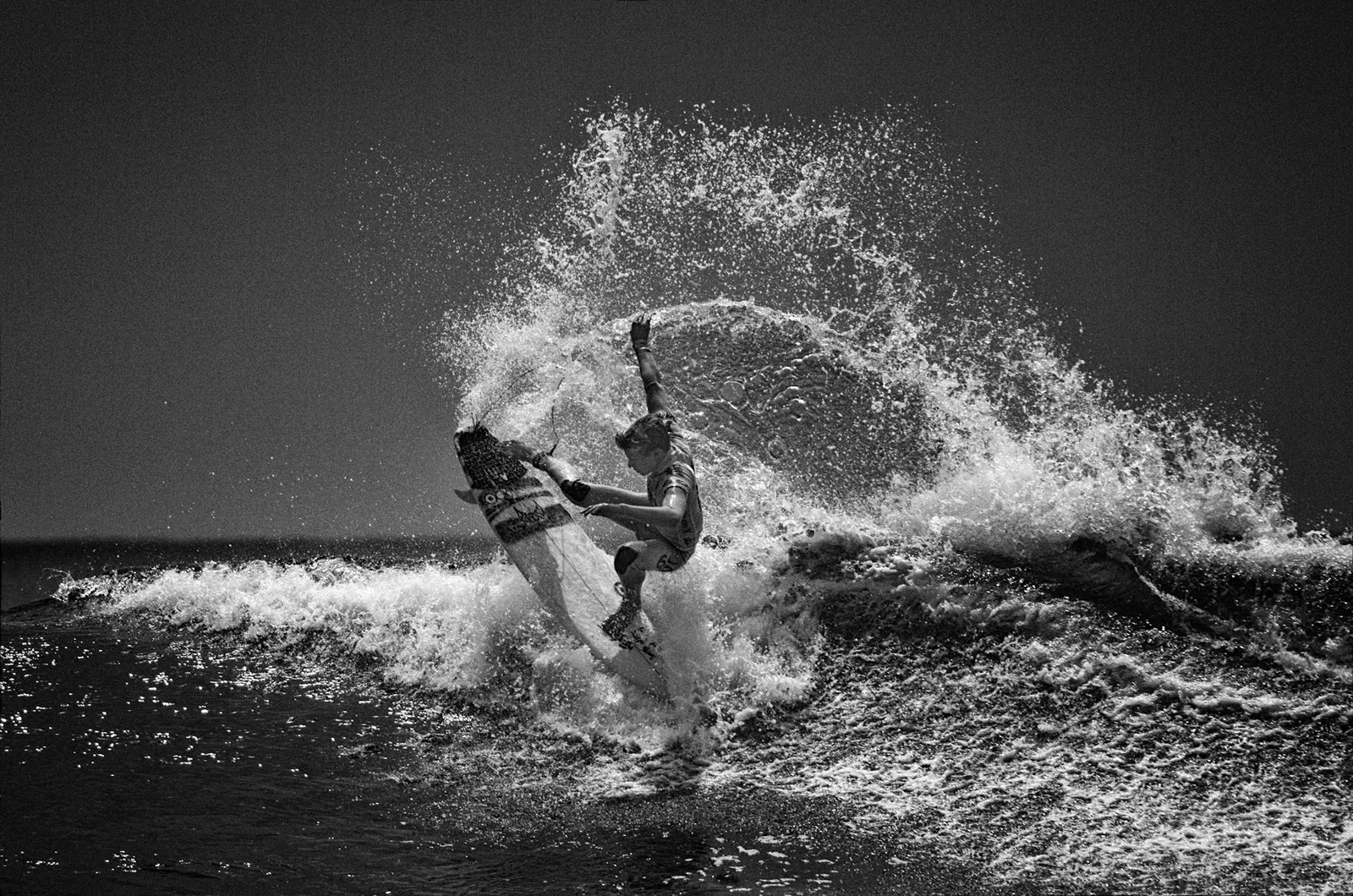 A surfer competing at the US Open of Surfing at Huntington Beach