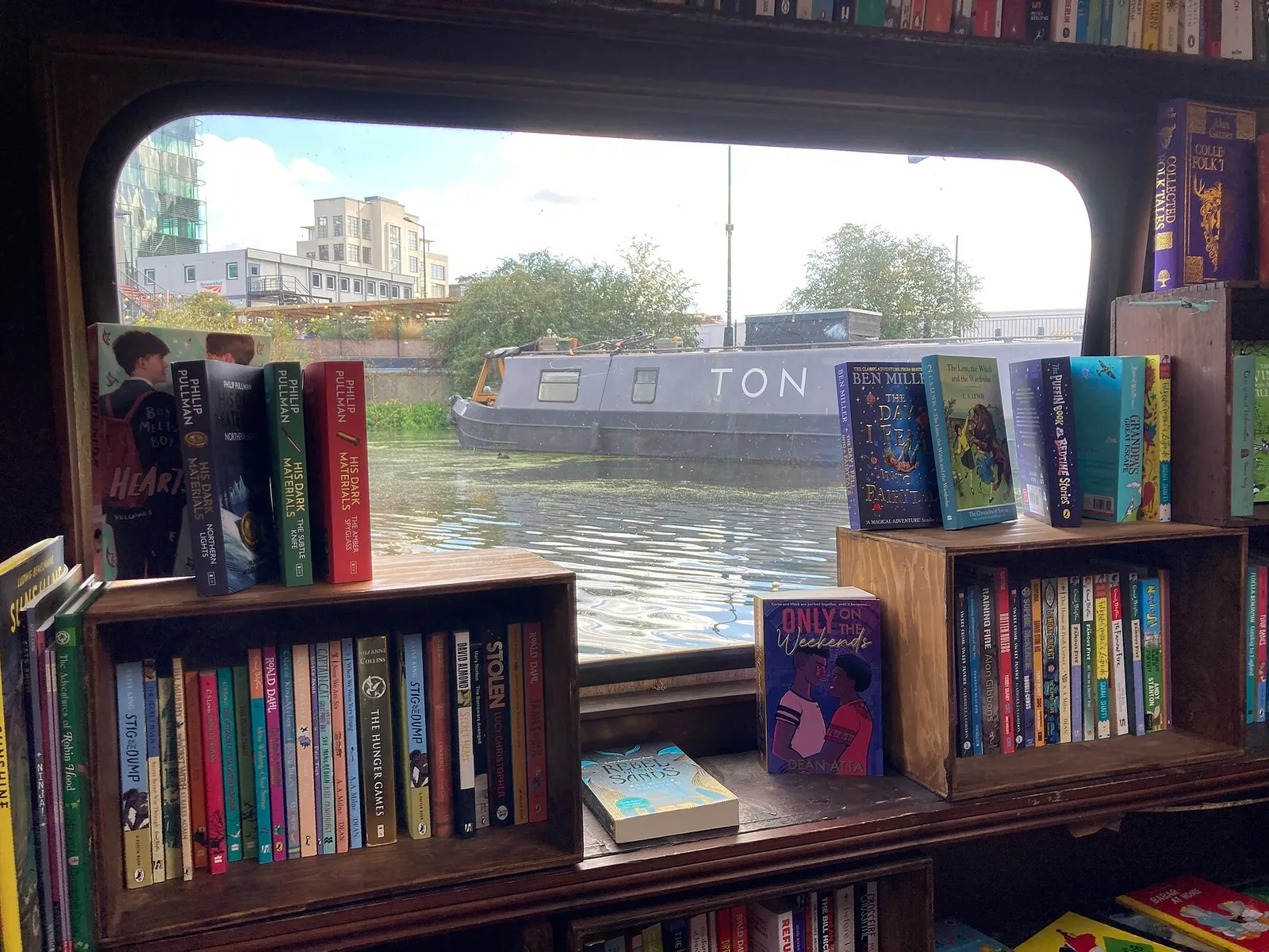 Shelves of books in an independent bookshop