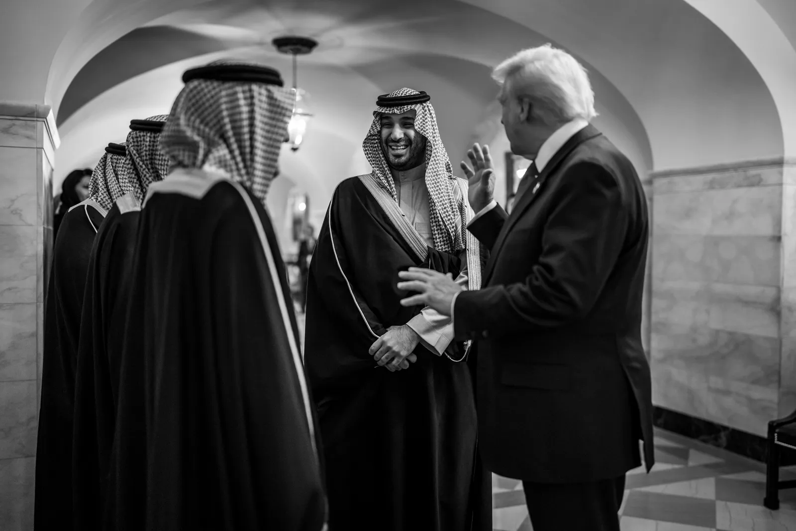 President Trump meets with Saudi Crown Prince Mohammed bin Salman.
