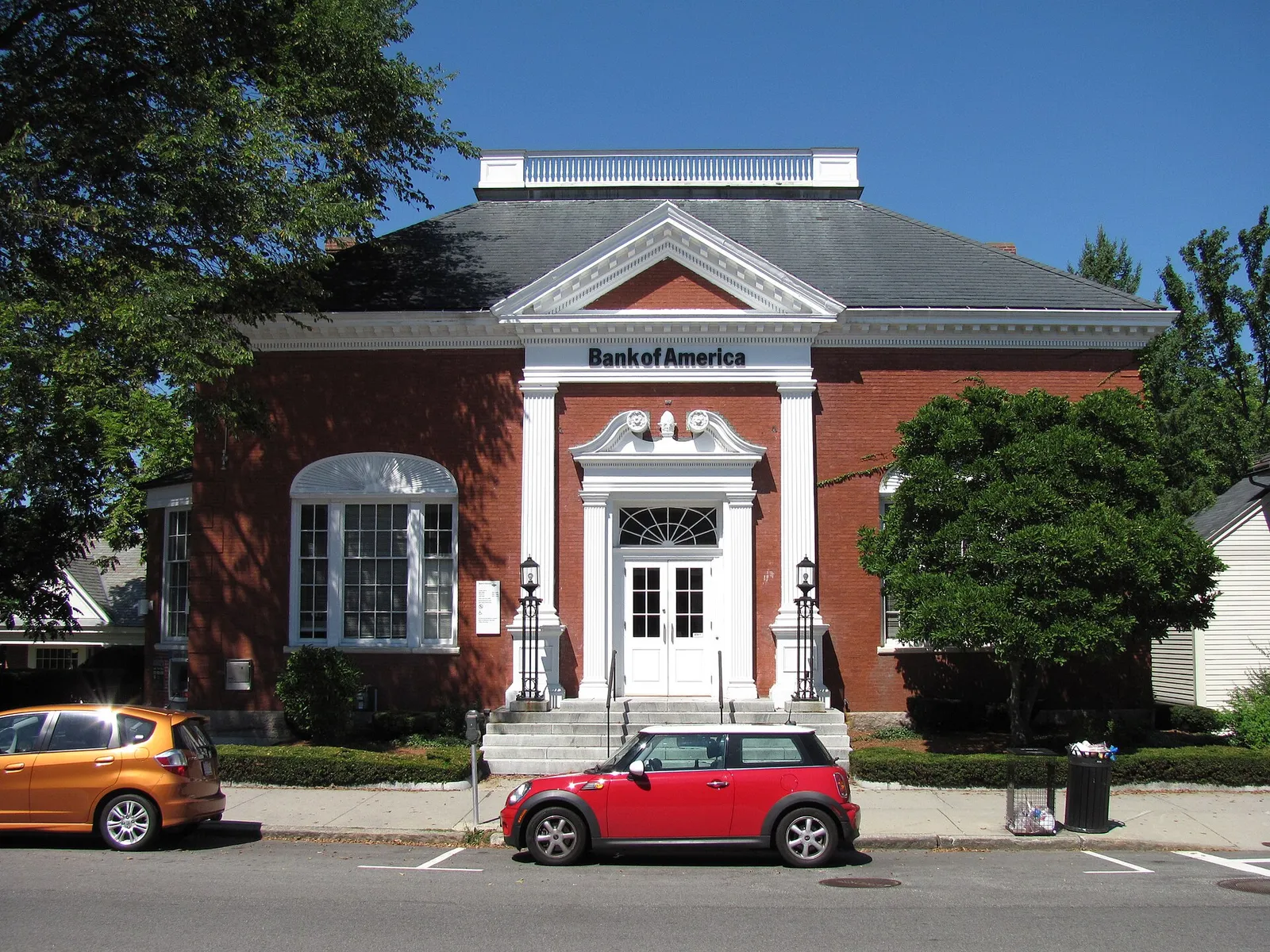 A Bank of America branch.
