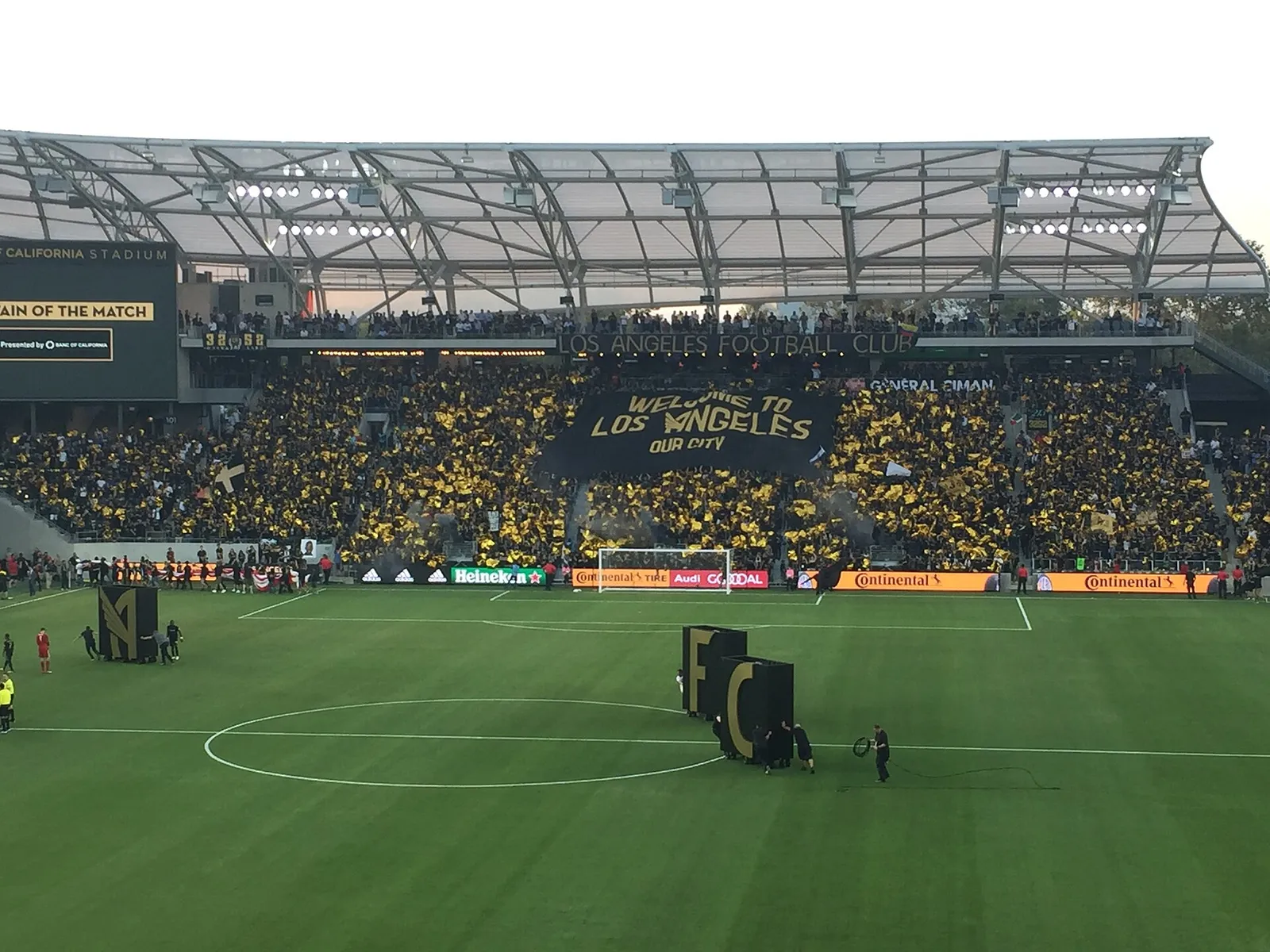 The 3252 supporters' section at an LAFC match in Los Angeles