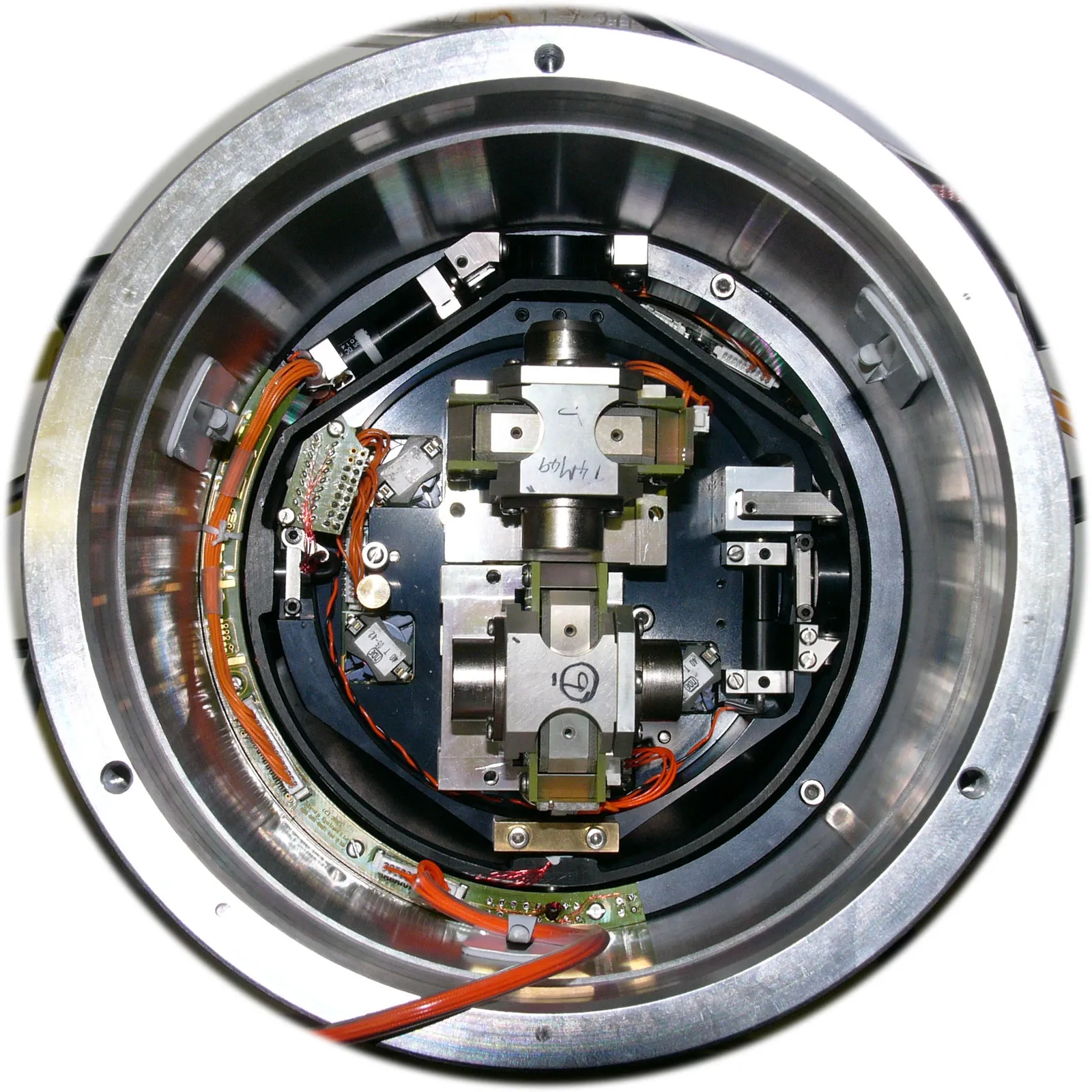 A seismometer, an instrument used to record earthquakes