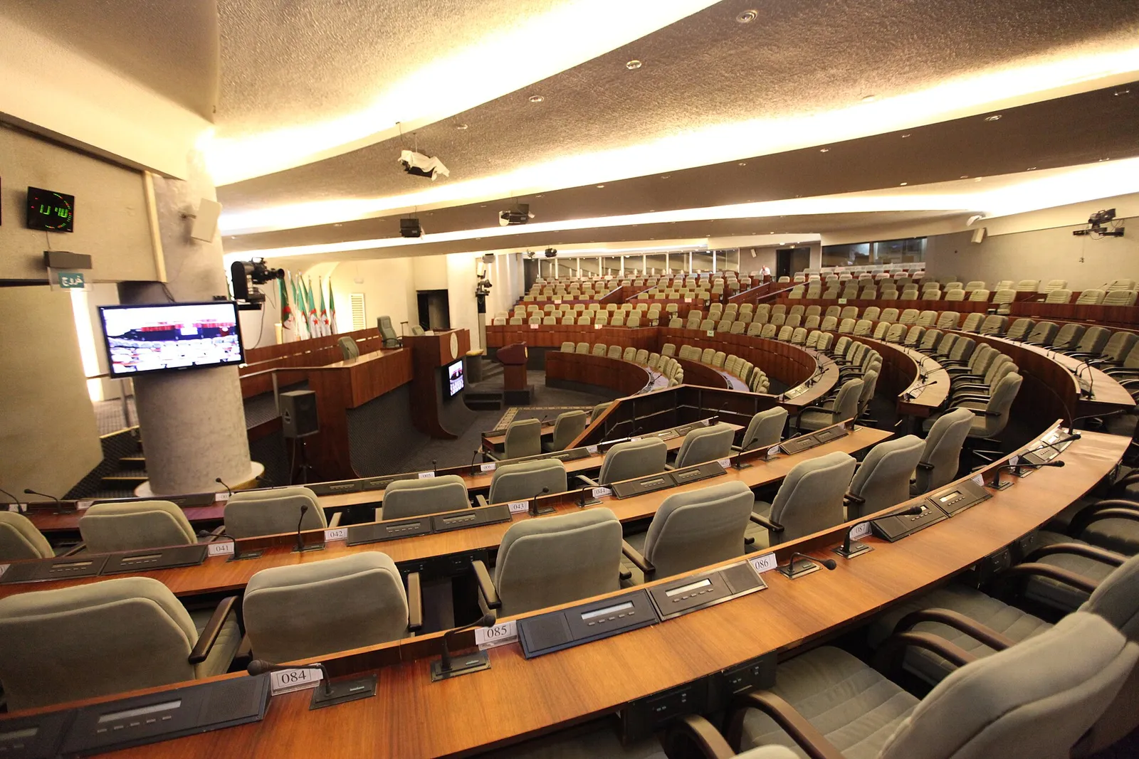 The hemicycle of Algeria's People's National Assembly.