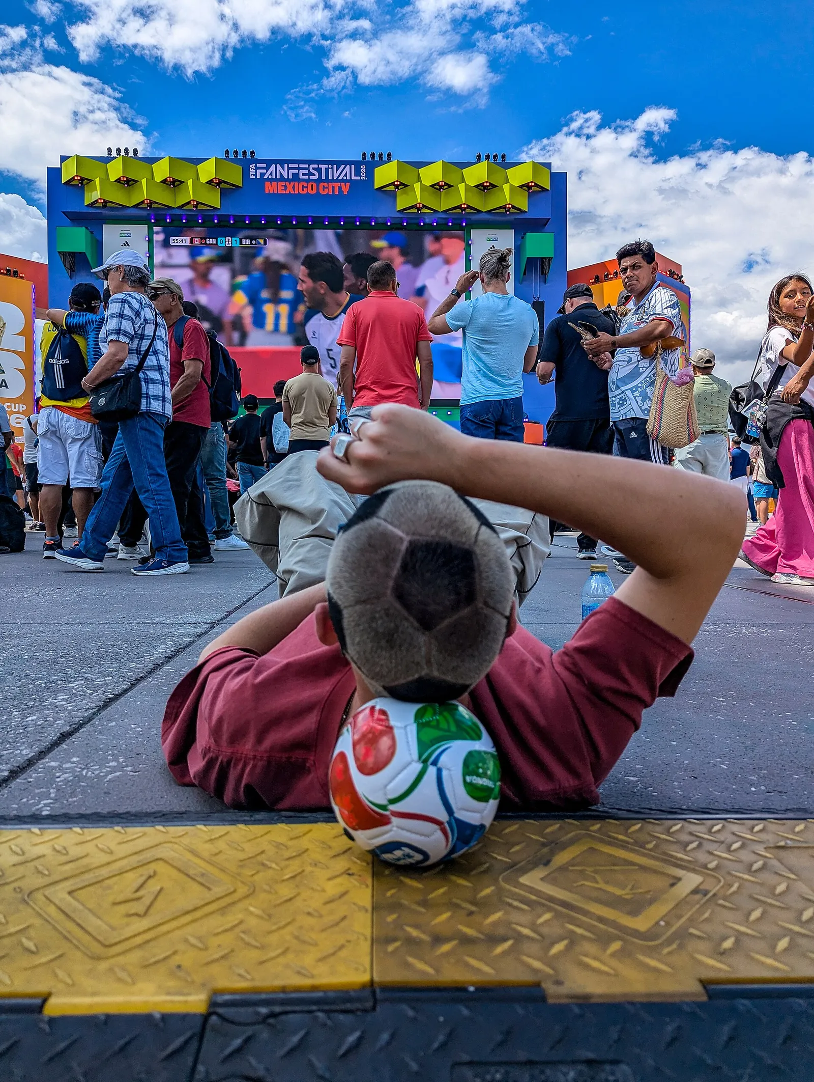 Fans gather at a FIFA World Cup fan festival in 2026.