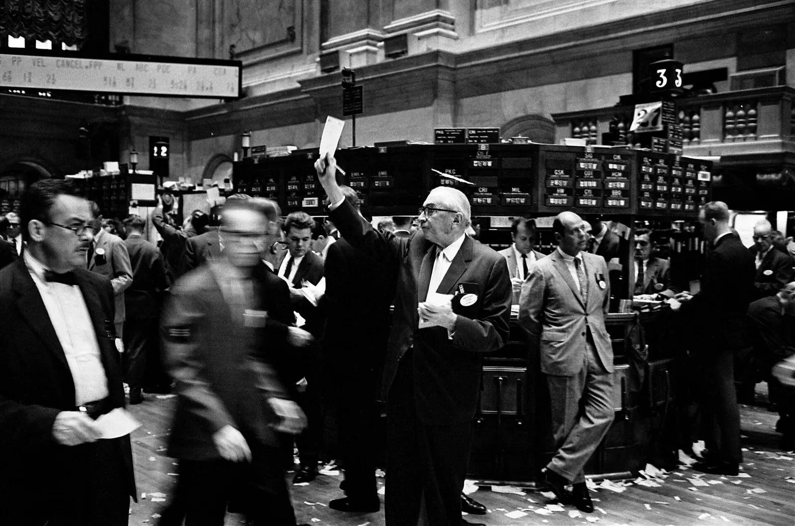 The trading floor of the New York Stock Exchange.