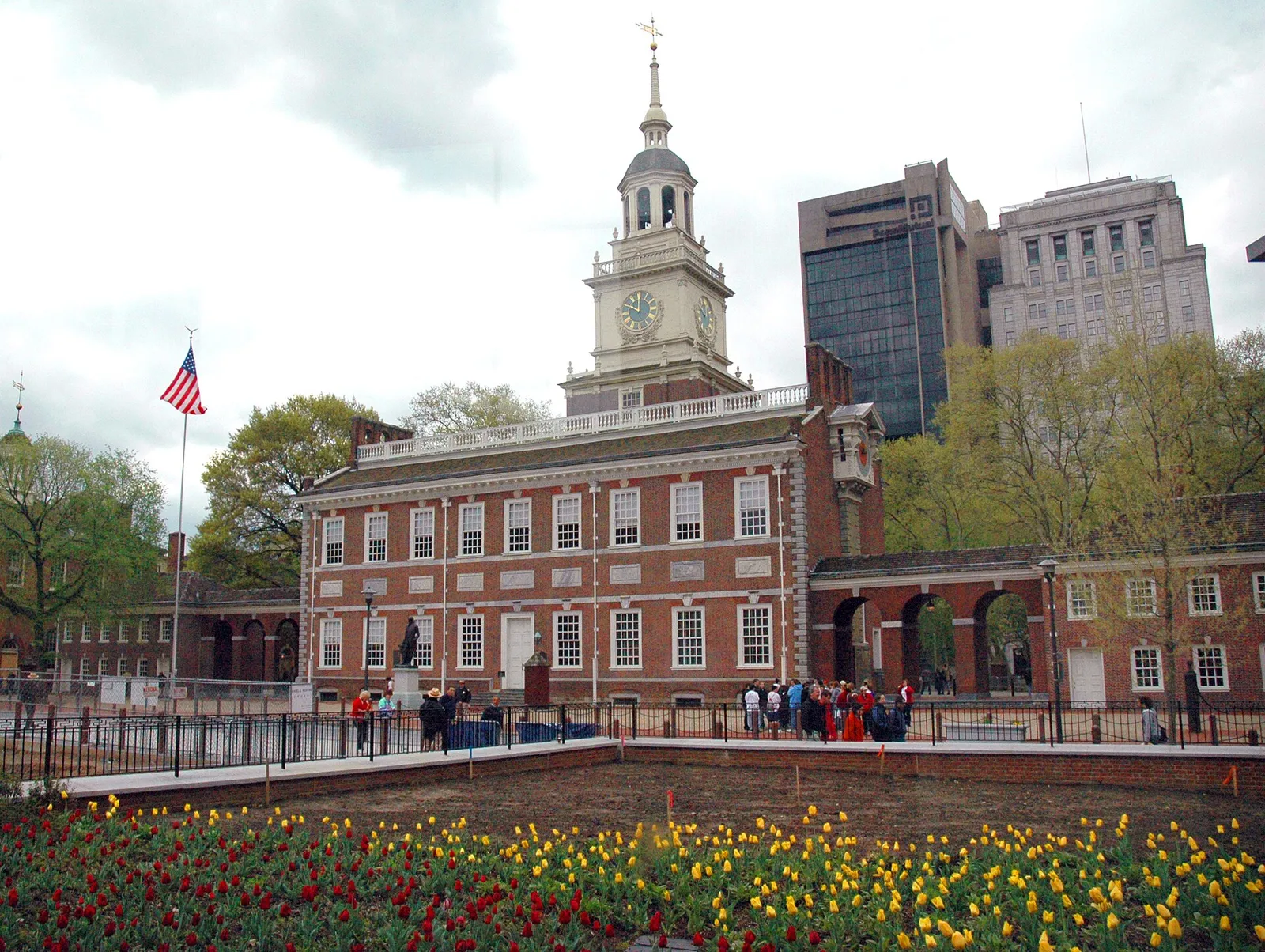 Independence Hall in Philadelphia, where the Declaration of Independence was adopted in 1776.