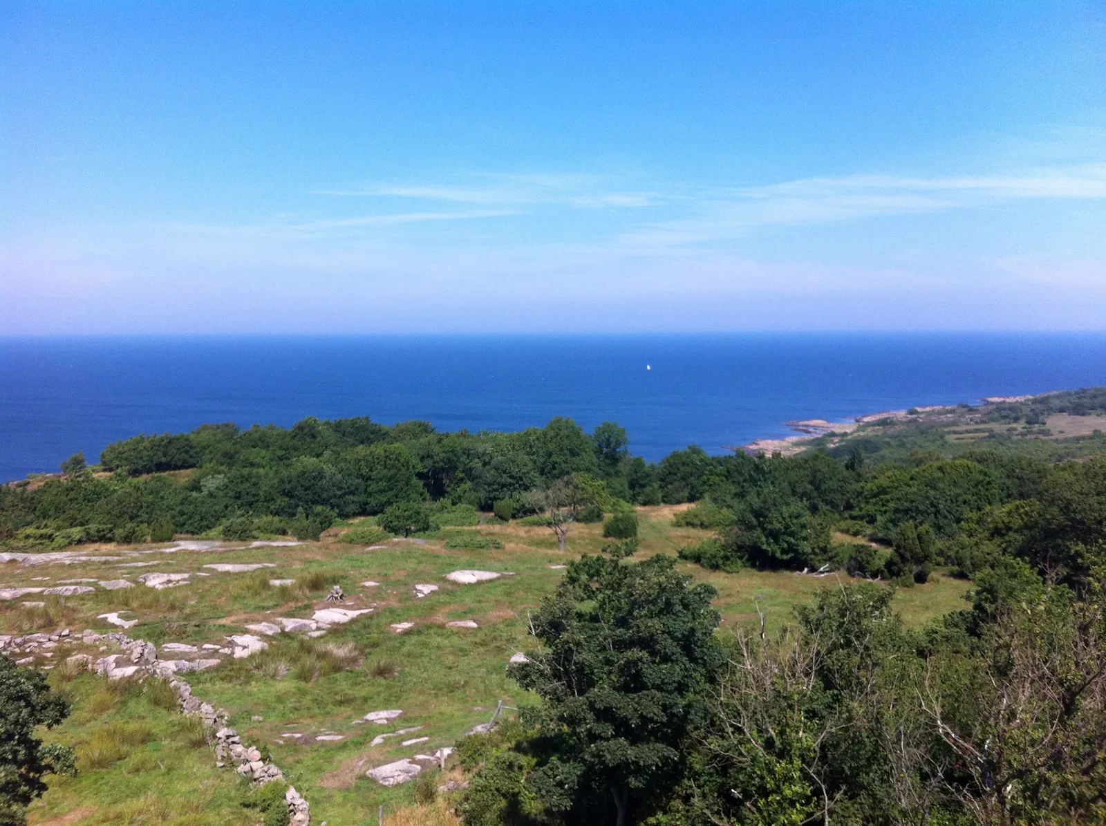 The Baltic Sea off Bornholm, Denmark, near where the Nord Stream pipelines were damaged.