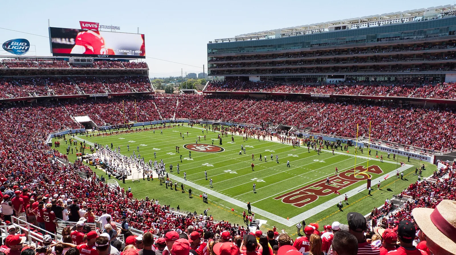 A 49ers game at Levi's Stadium in Santa Clara