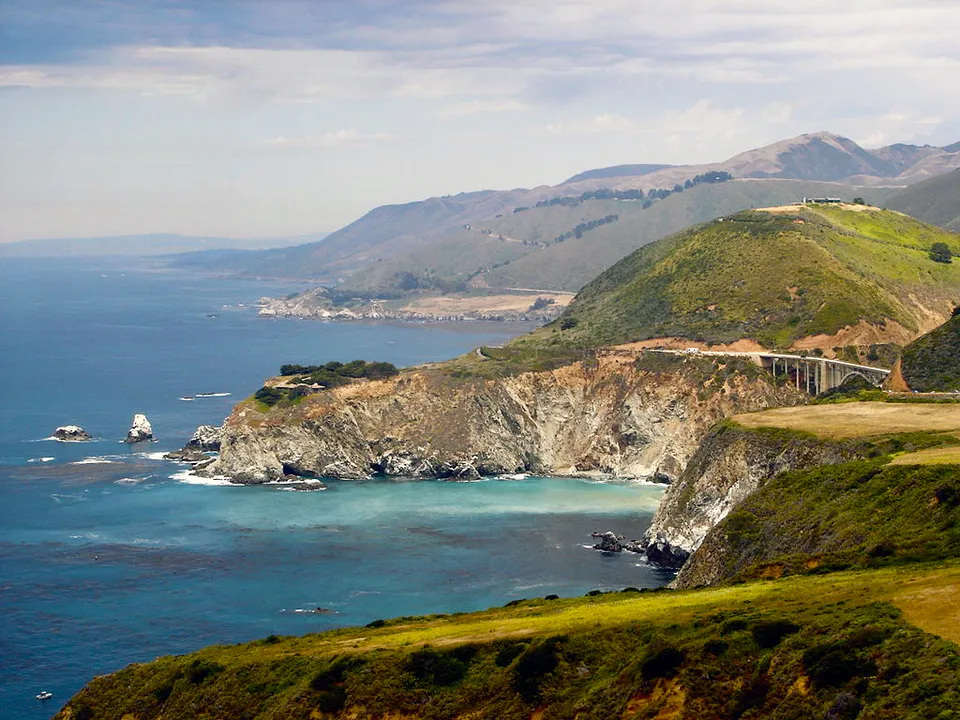 The California coastline at Big Sur