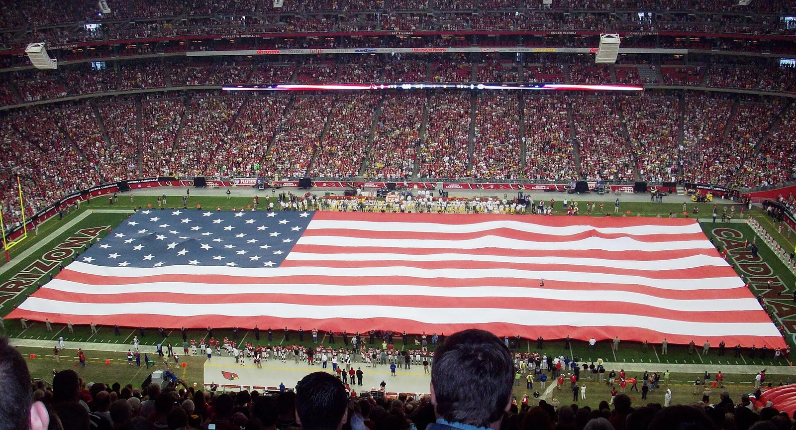 An NFL game in progress.