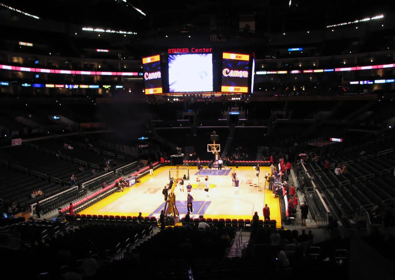 The Lakers play at their downtown Los Angeles arena.