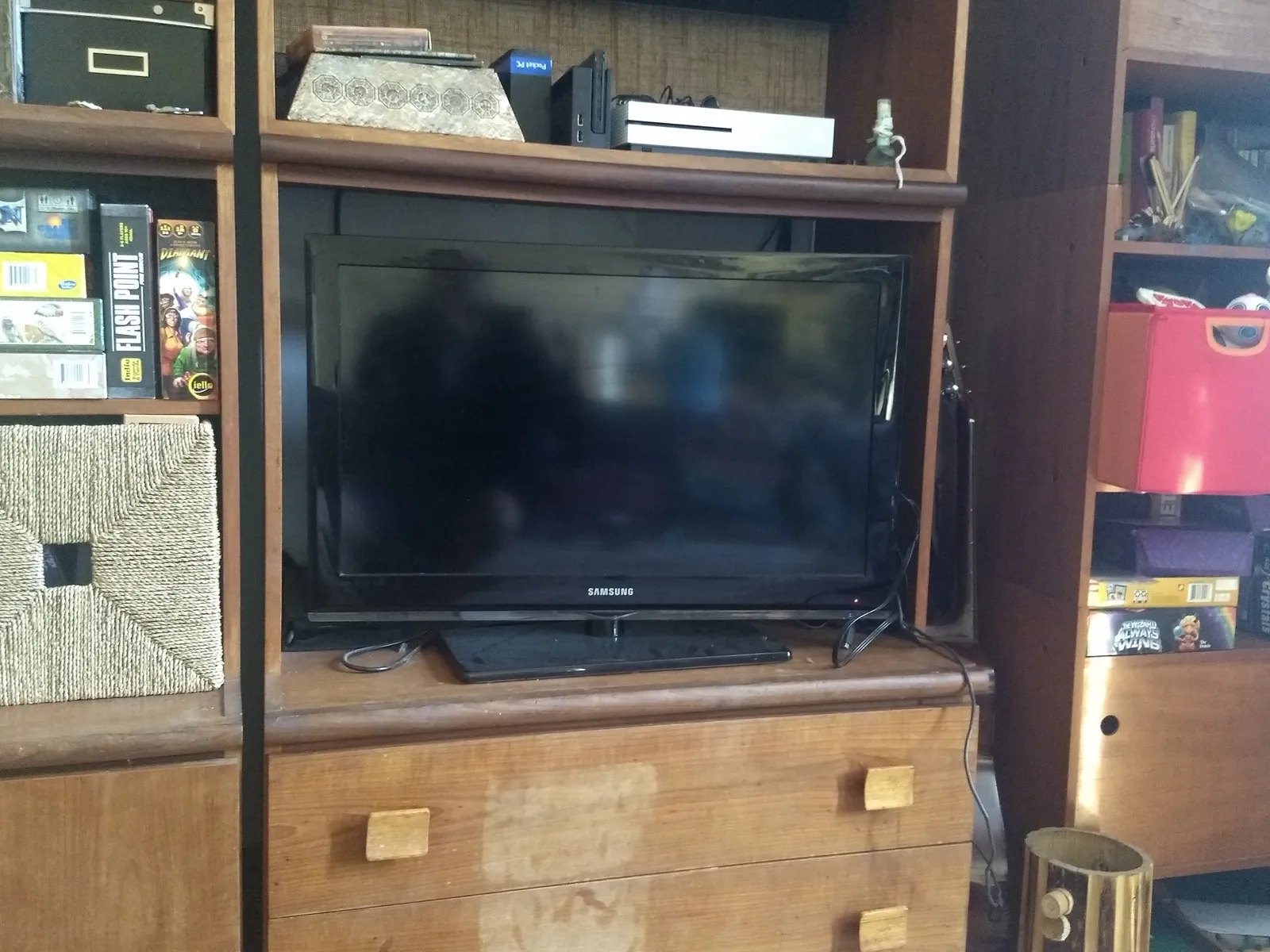 A flat-screen television.