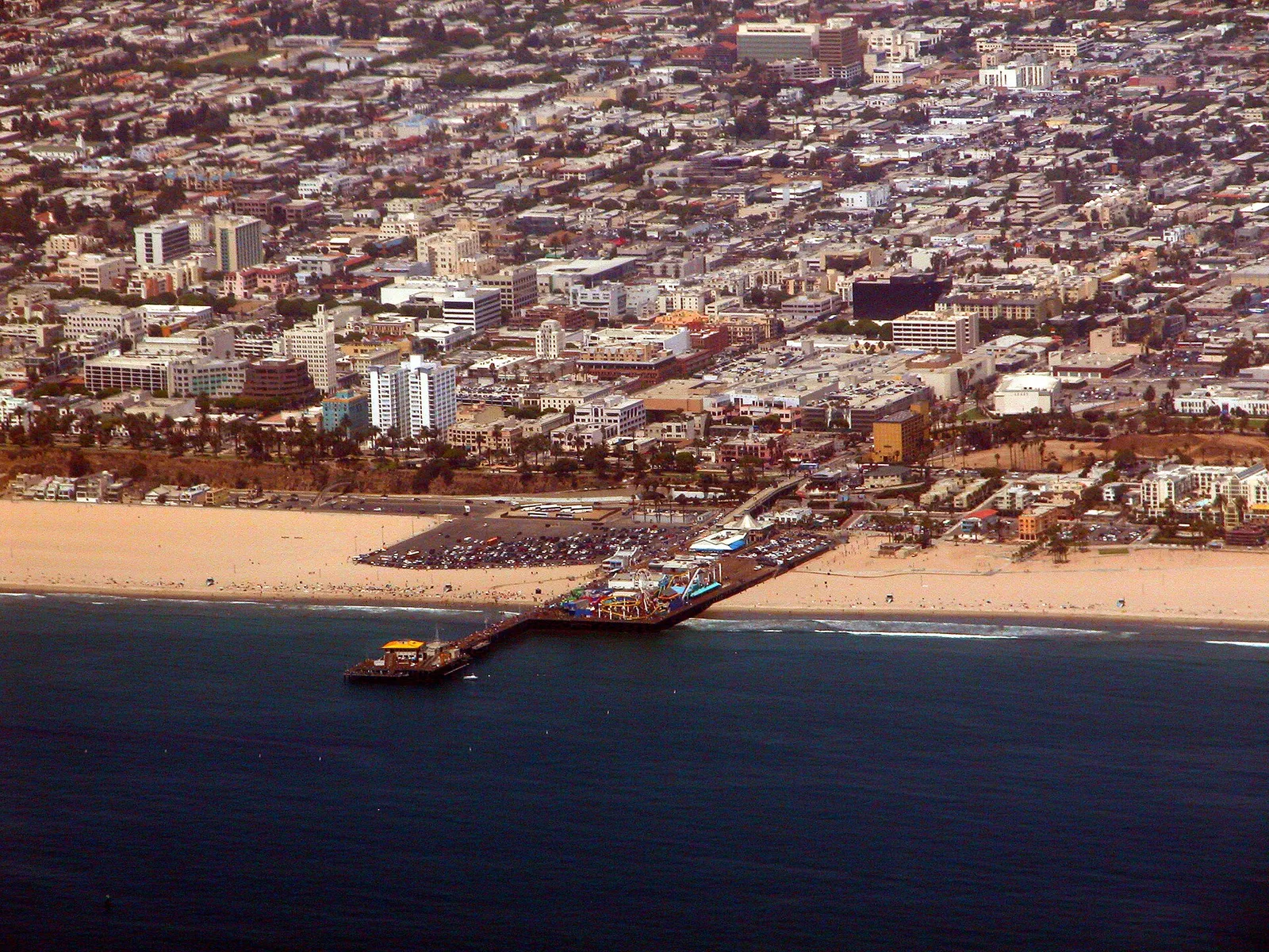 The beach and pier at Santa Monica