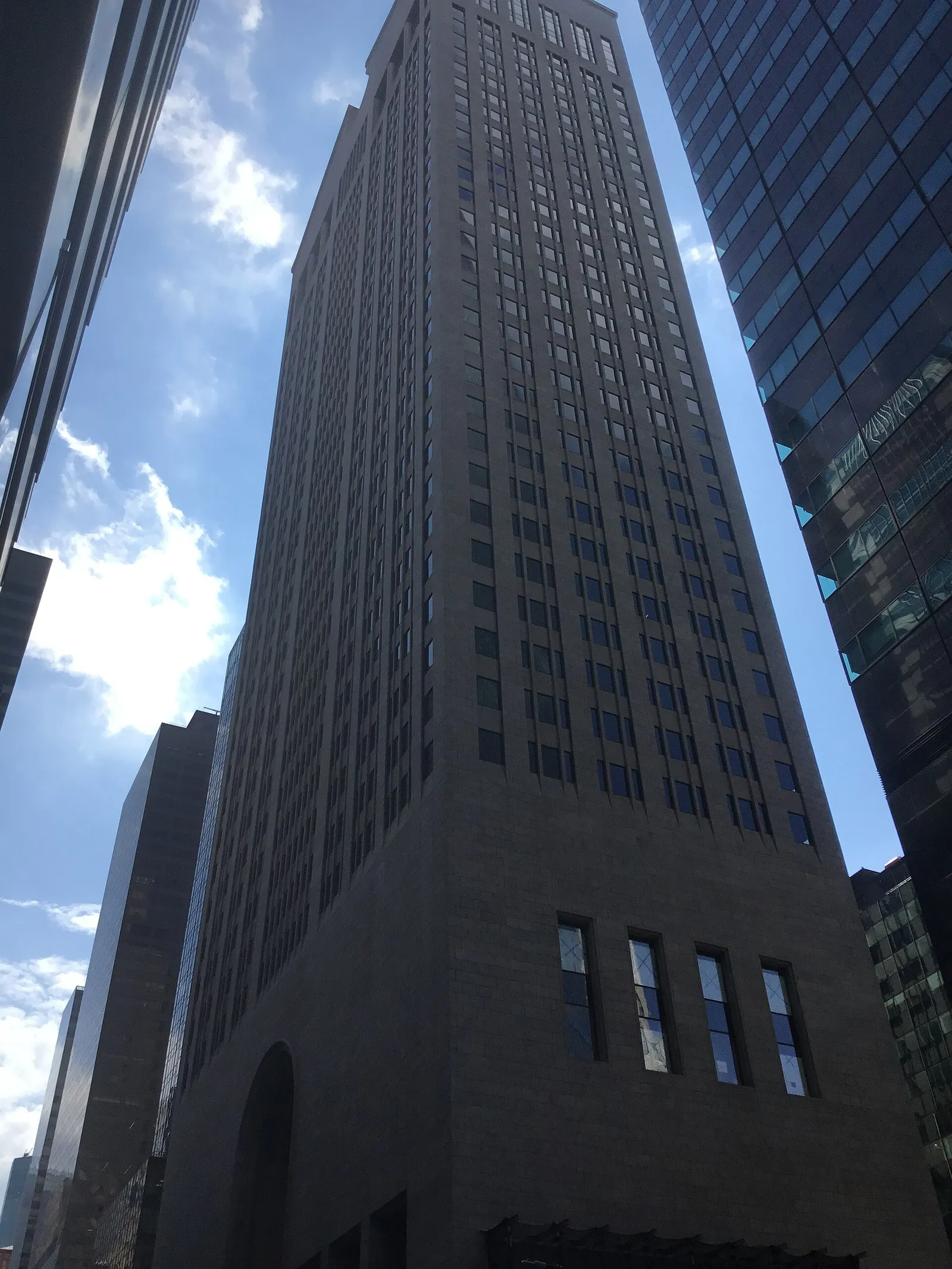 550 Madison Avenue (the former AT&T Building) in New York, designed by Philip Johnson.