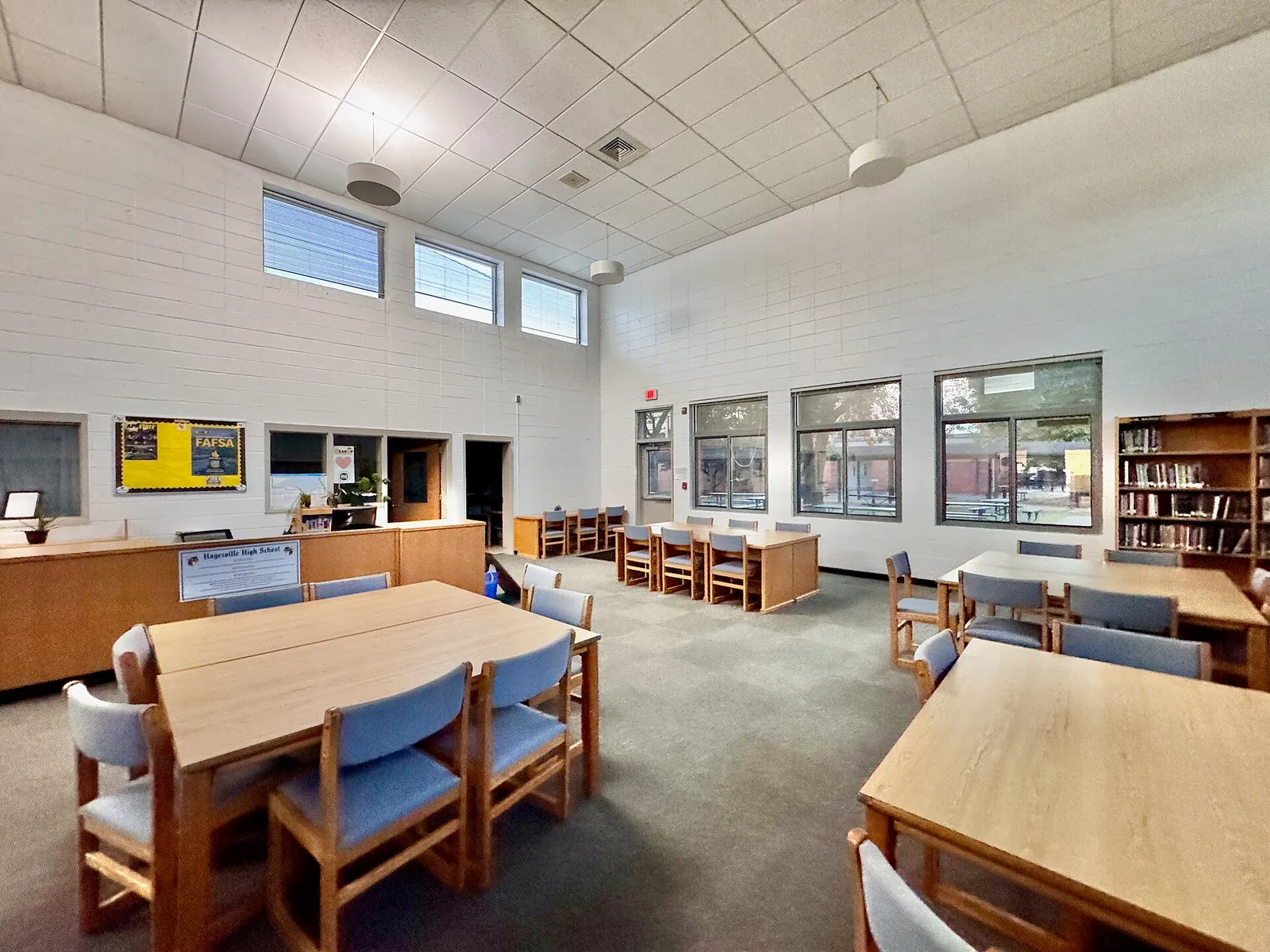 A school library in a U.S. public high school