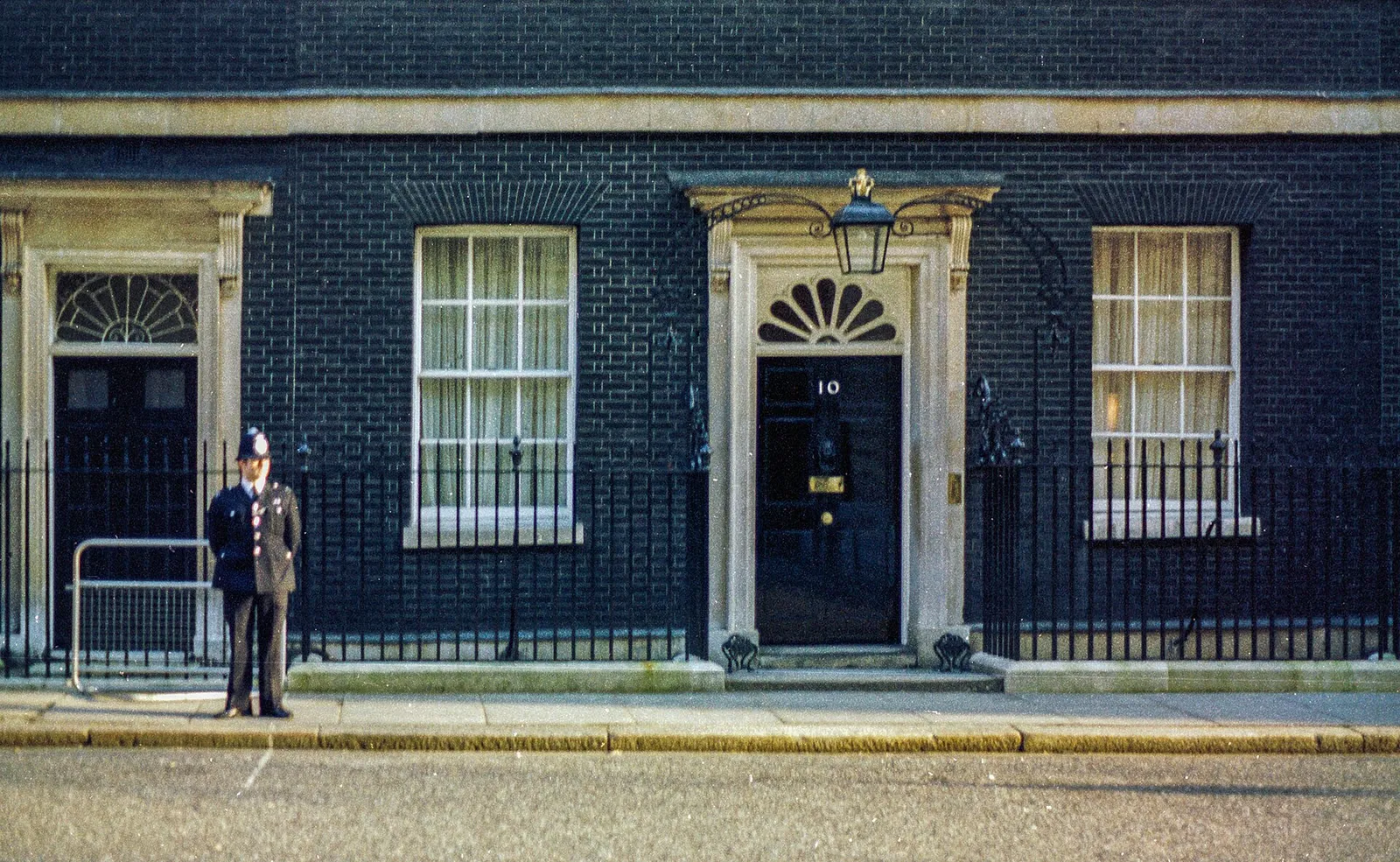 The door of 10 Downing Street, the British prime minister's residence