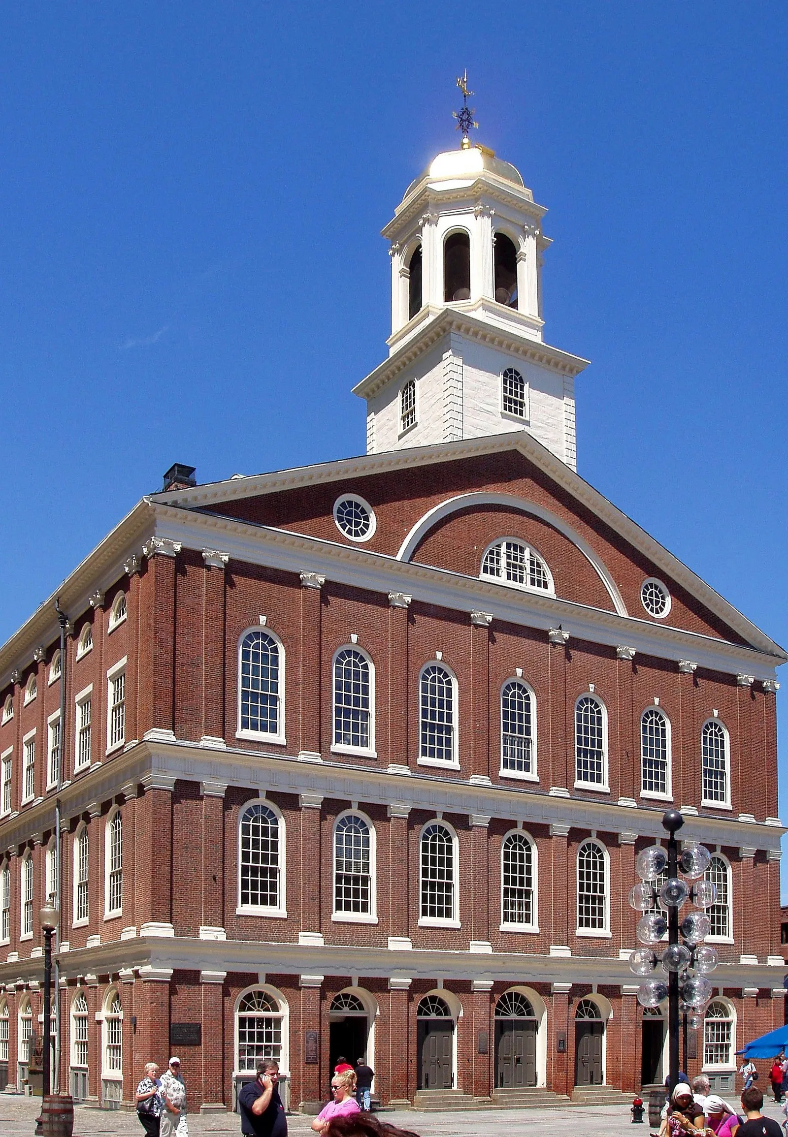 Faneuil Hall in Boston, a landmark of the Revolutionary era.