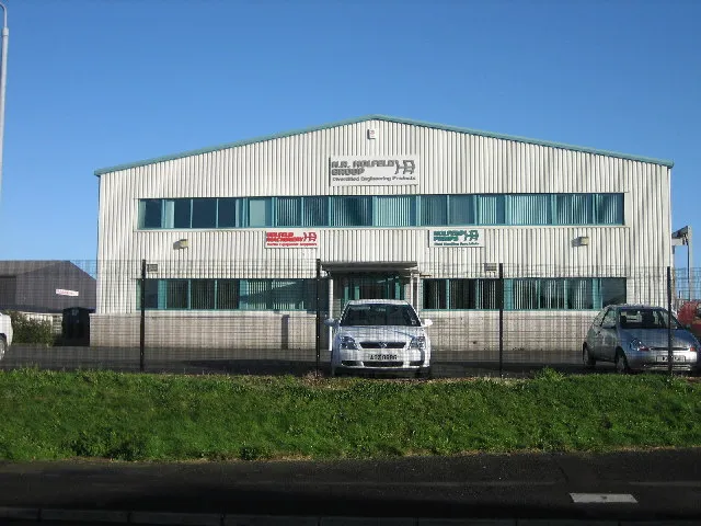 A large warehouse building.