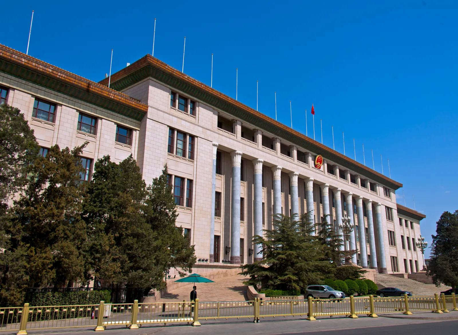 The Great Hall of the People in Beijing, seat of China's National People's Congress.