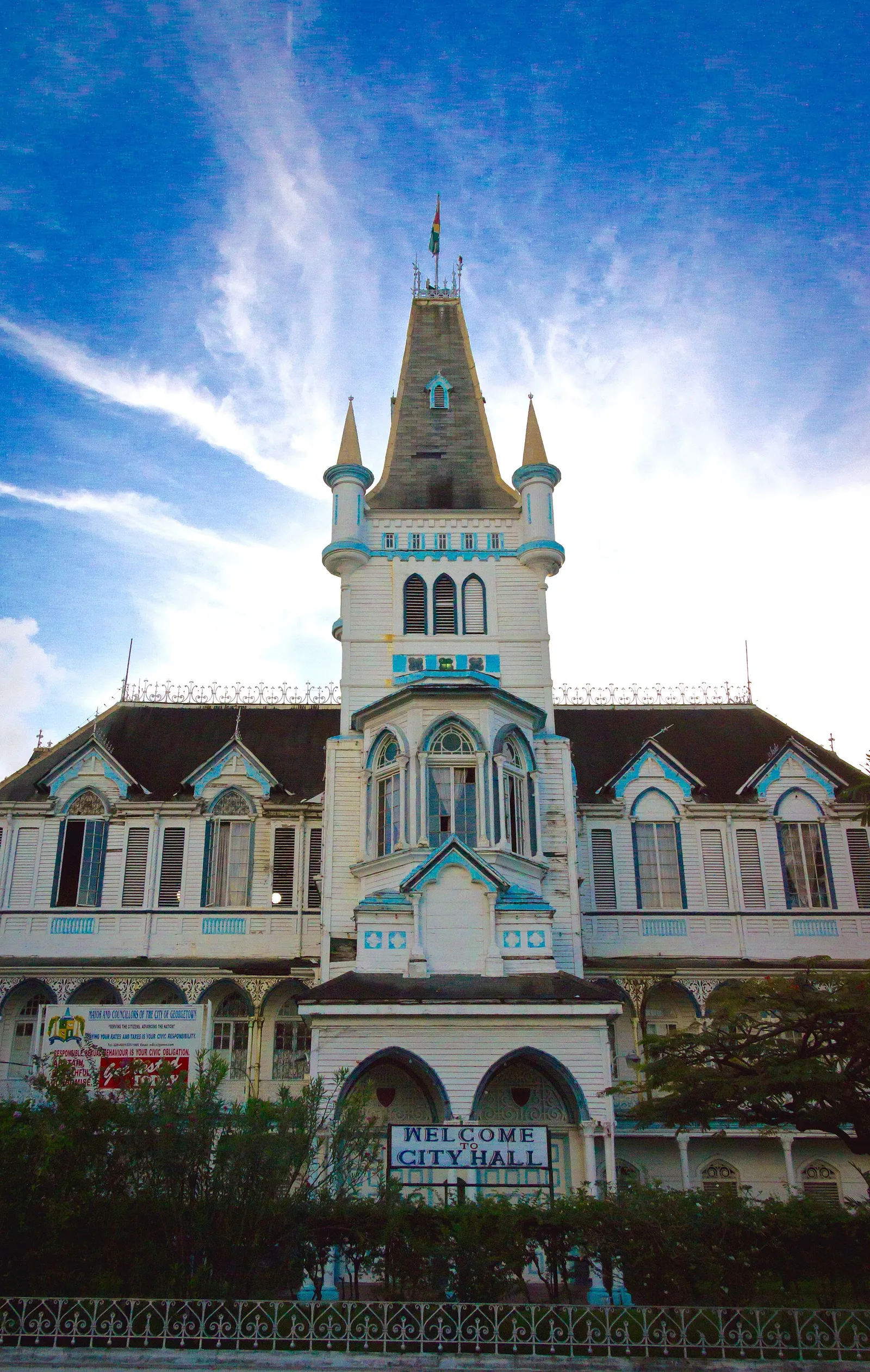 City Hall in Georgetown, the capital of Guyana.