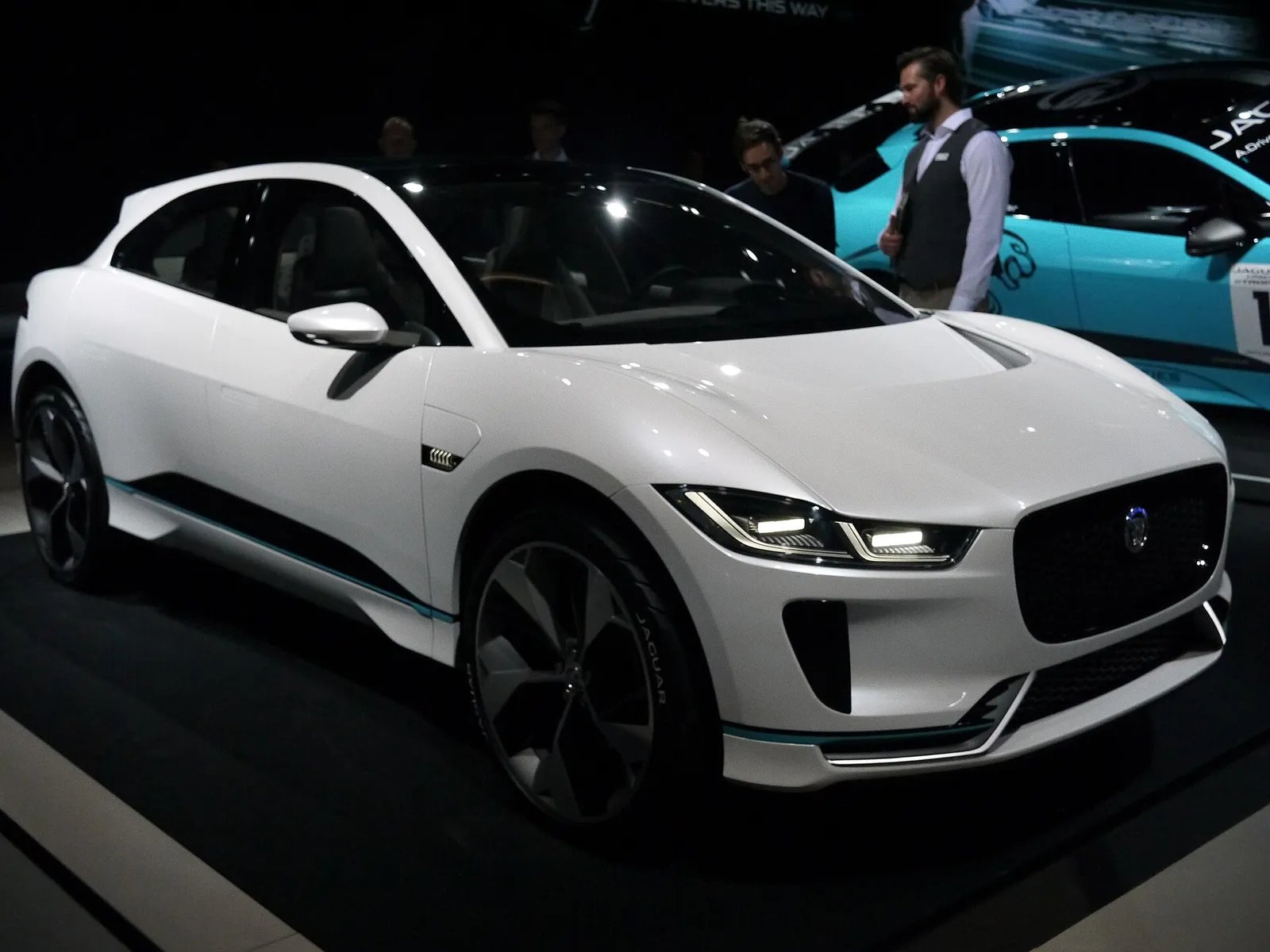 A Jaguar electric vehicle (illustrative).