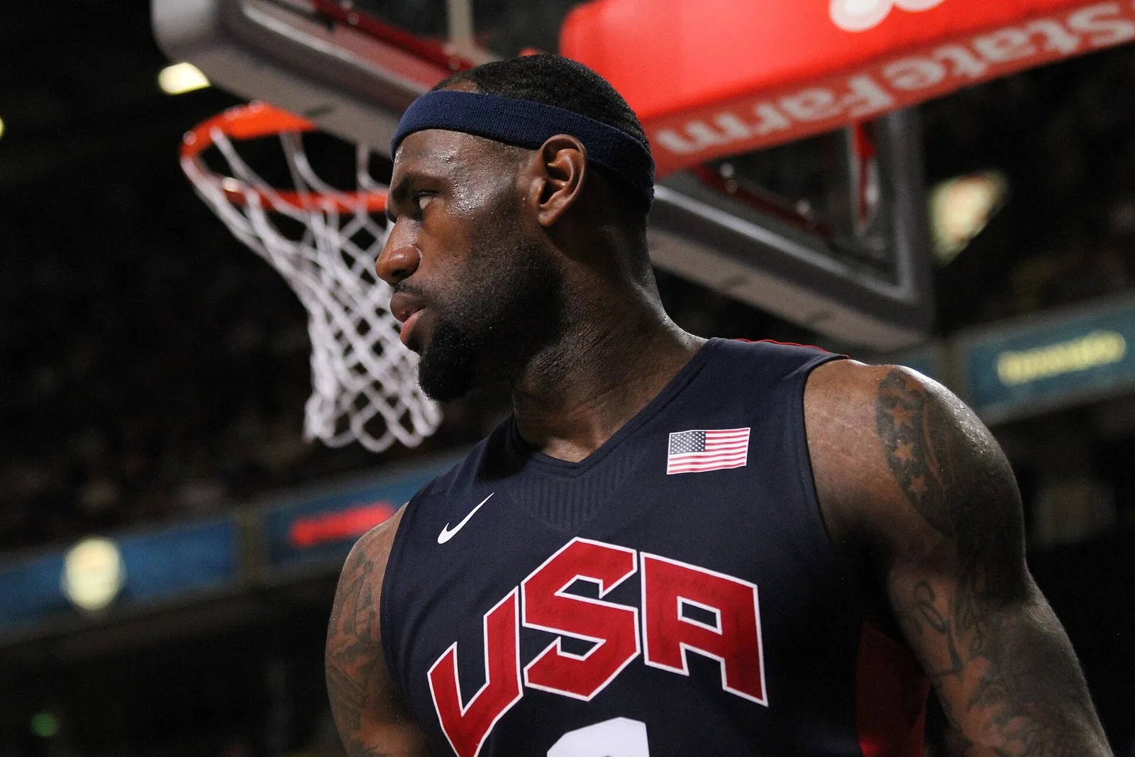 LeBron James playing basketball