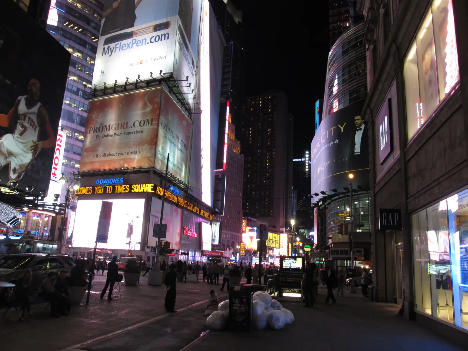 Broadway near Times Square in New York.