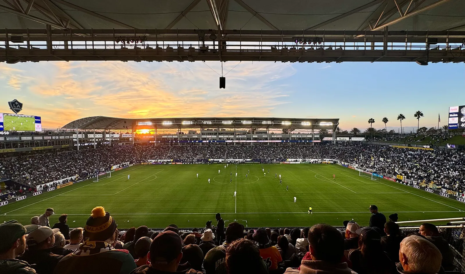 The LA Galaxy playing at Dignity Health Sports Park