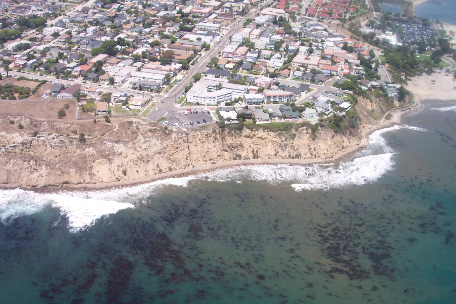 The coastal bluffs of San Pedro near Point Fermin, where the Sunken City slid toward the sea.