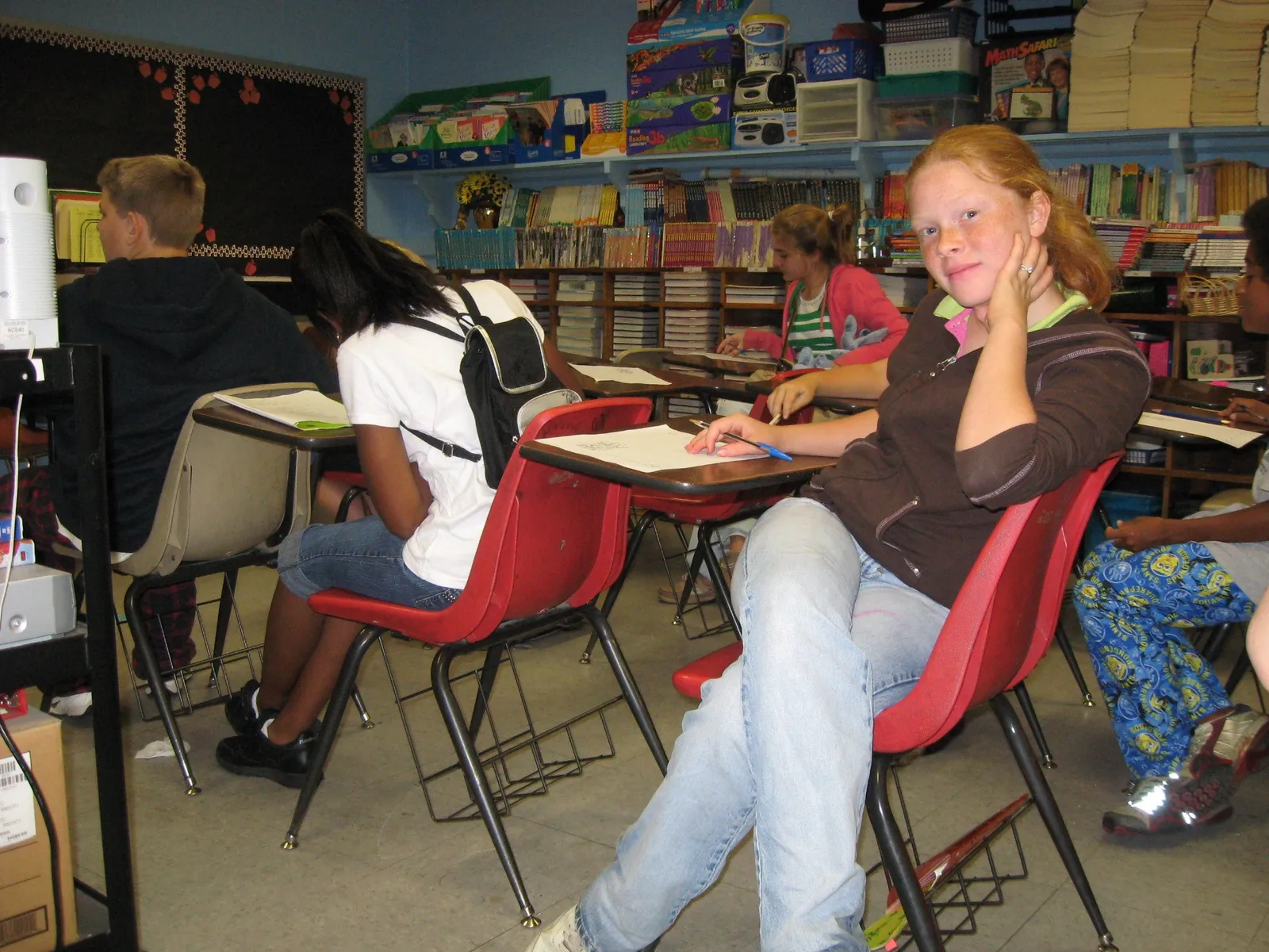 Students in a classroom.