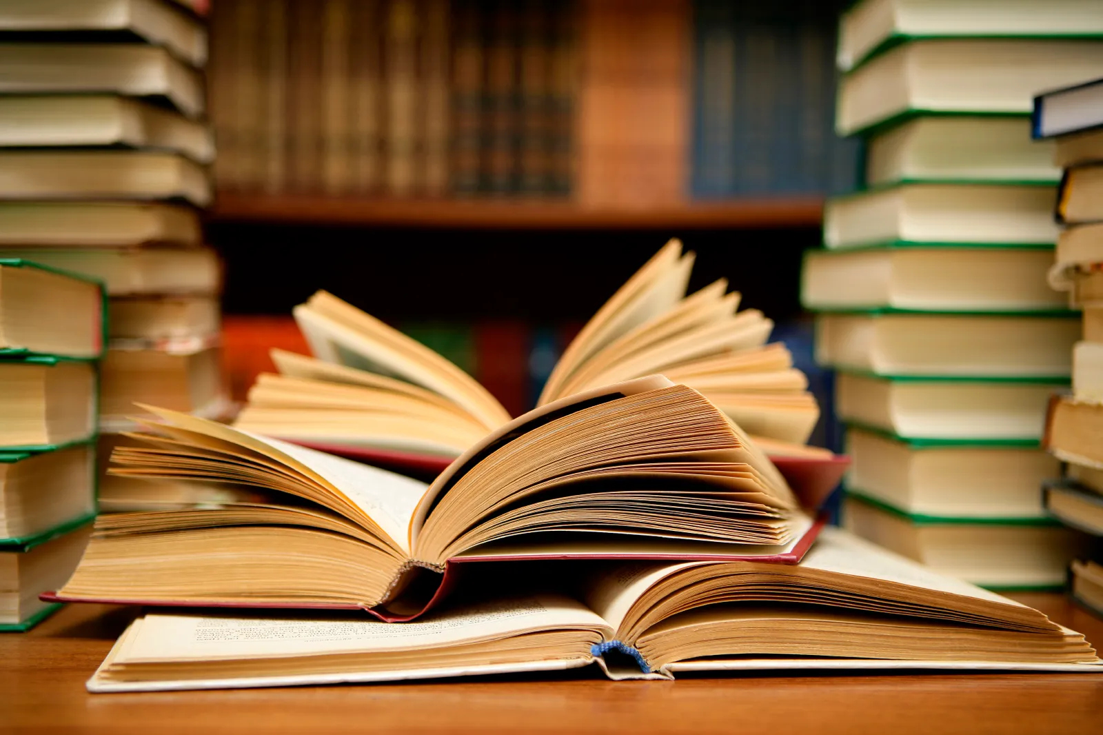 A stack of books.
