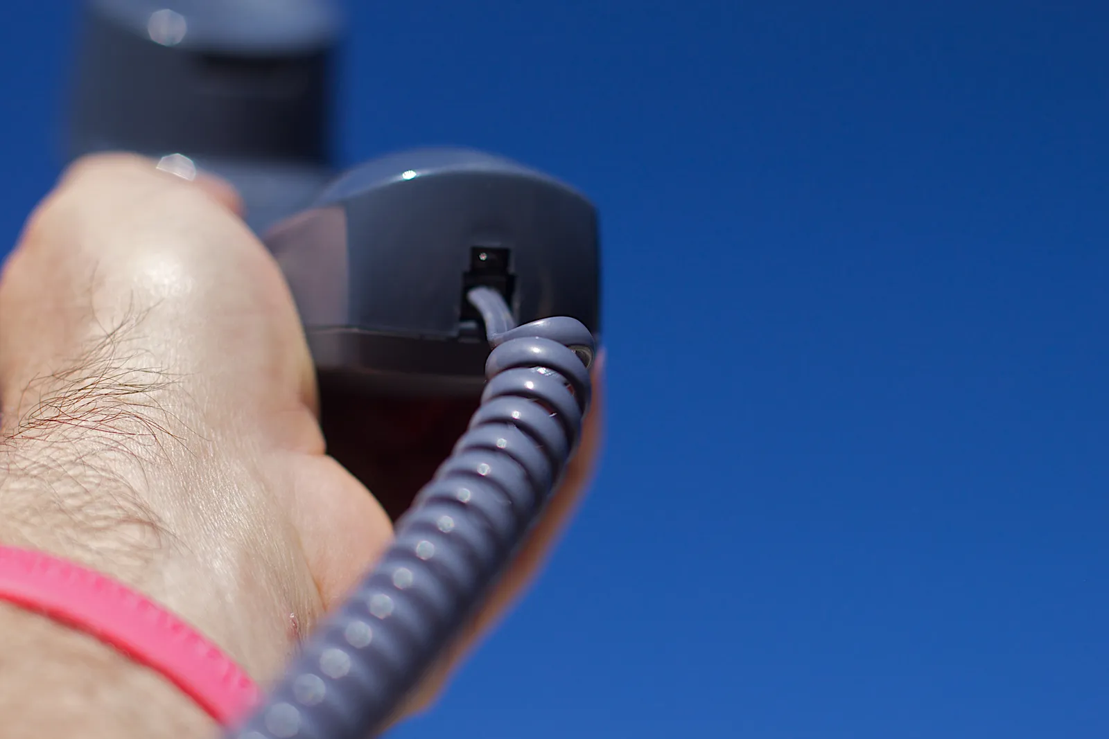 A landline telephone.