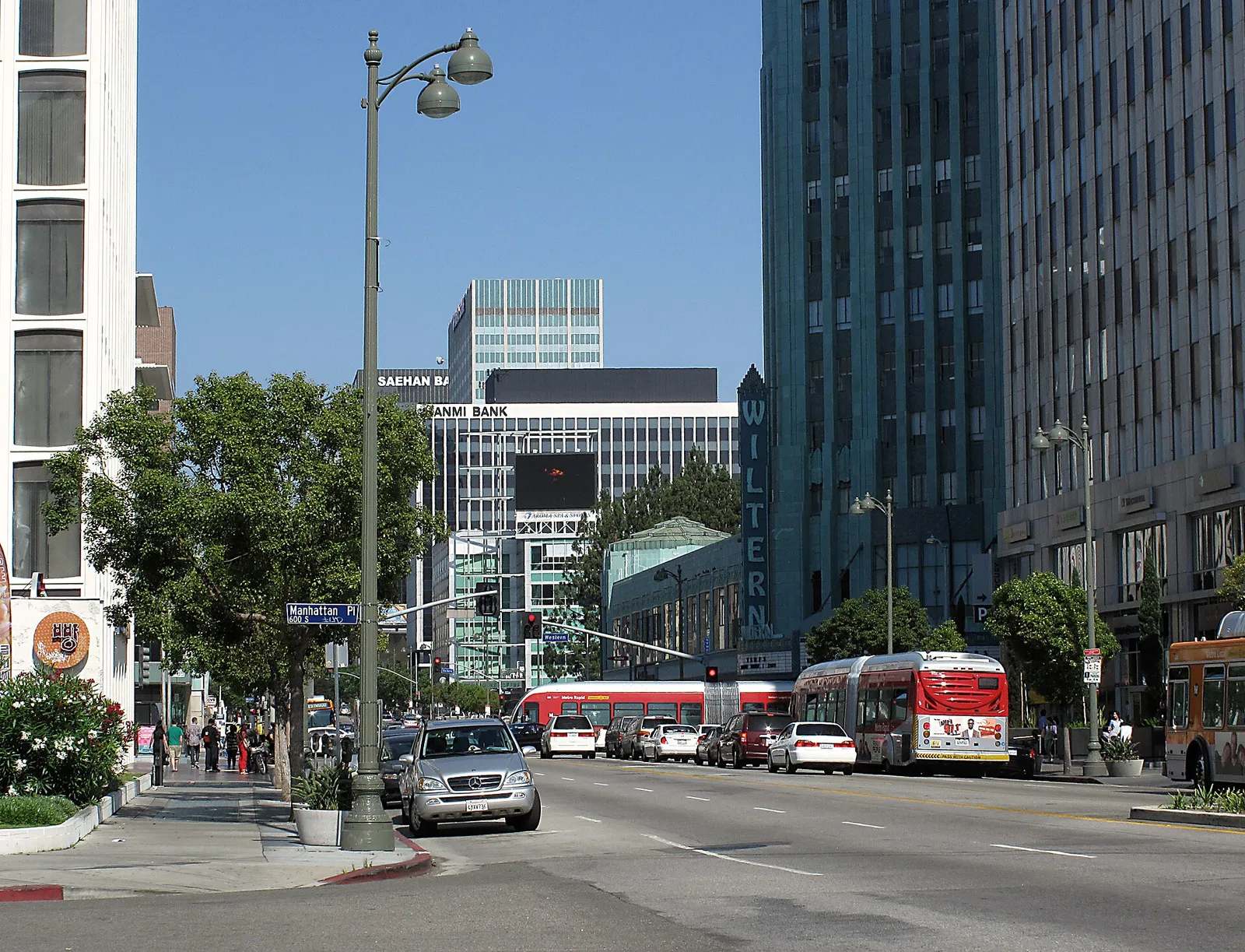 The Mid-Wilshire area of Los Angeles, near Wilshire and Western