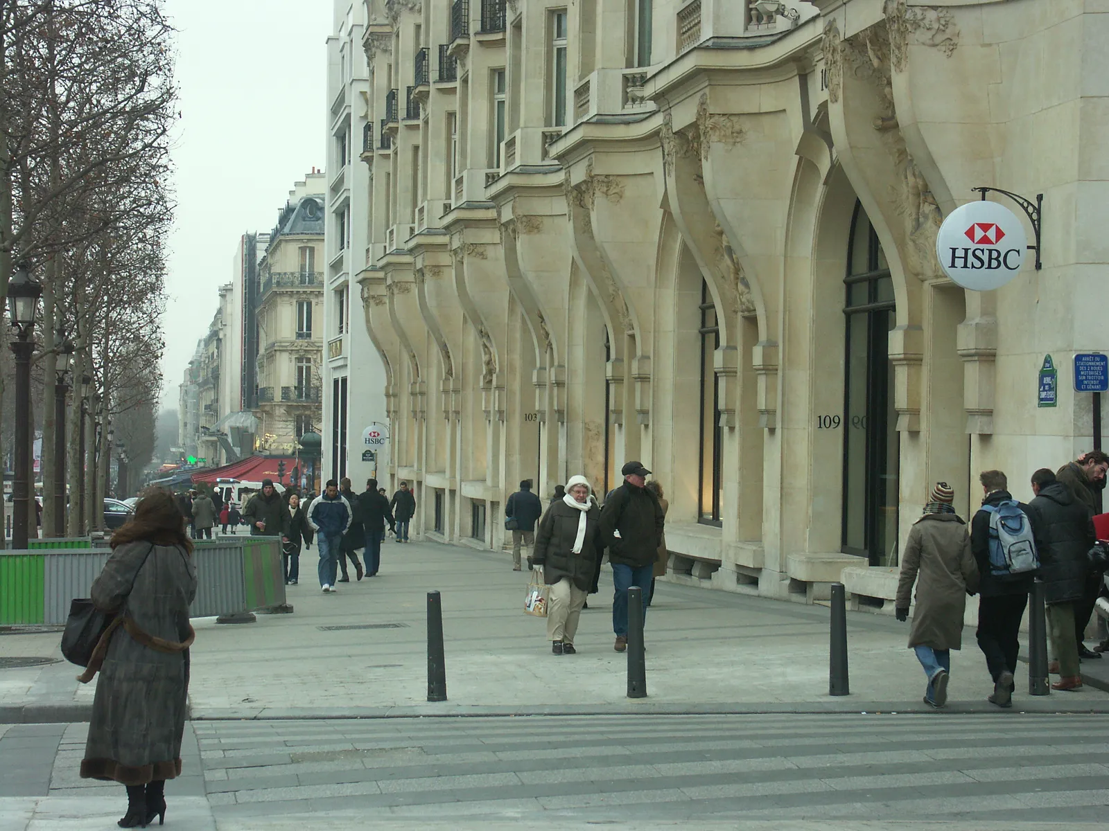 The Champs-Élysées in Paris.