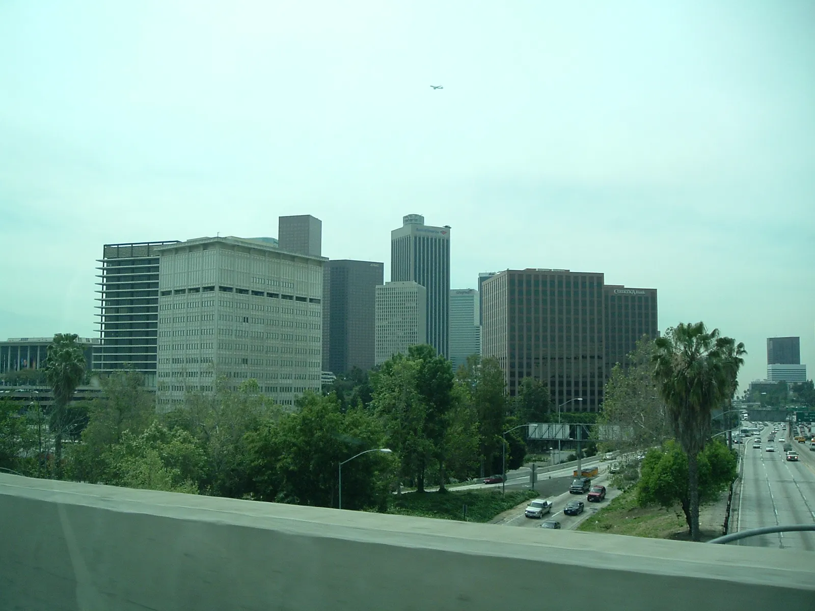 The downtown Los Angeles skyline.