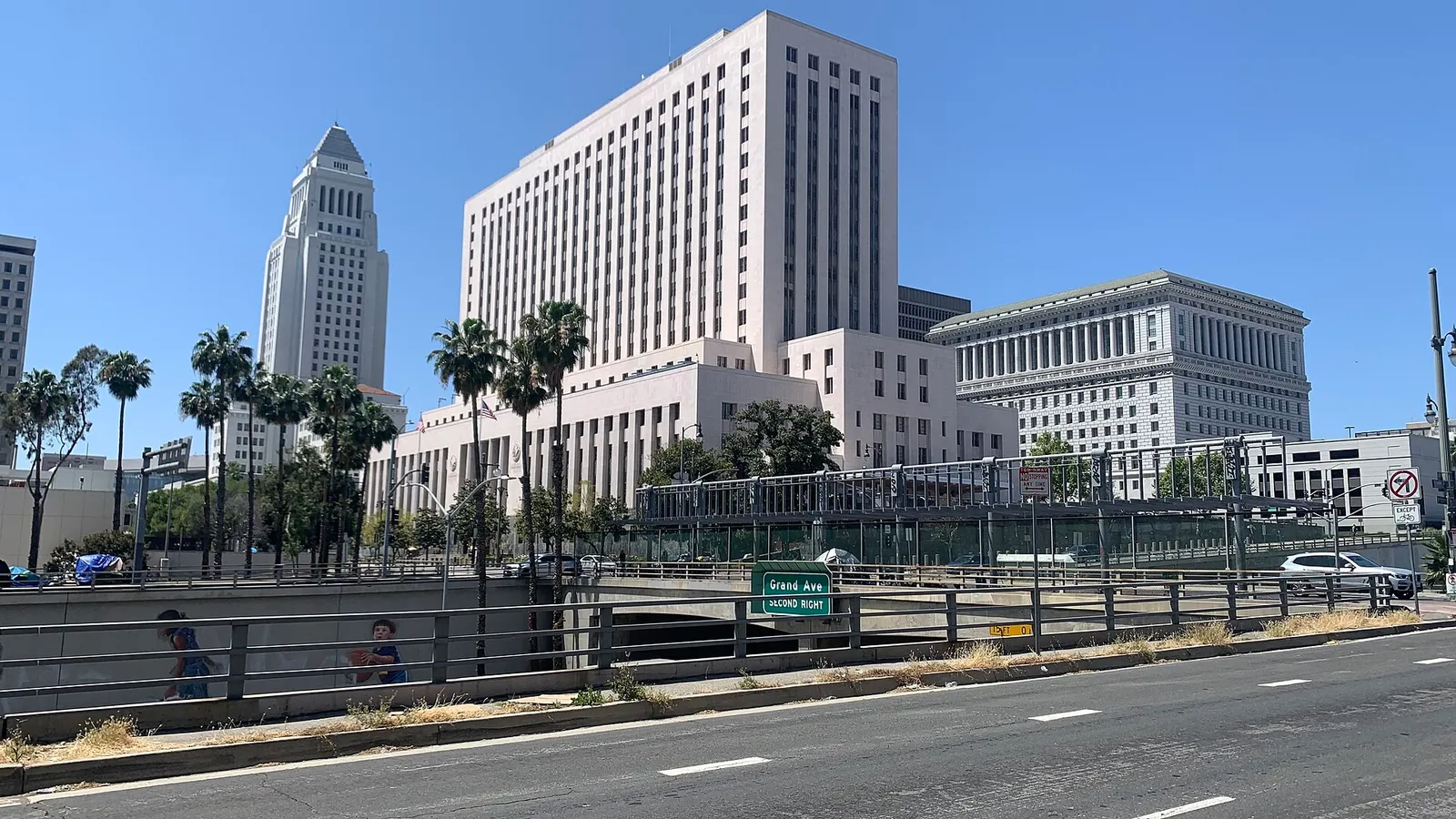A Los Angeles Superior Court building in the Civic Center