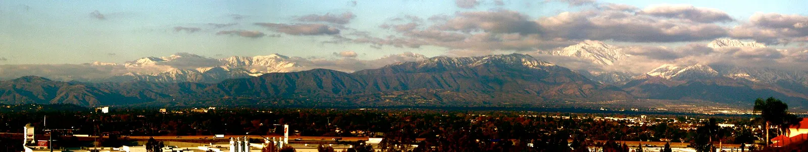 A view toward Mount San Antonio from Chino Hills
