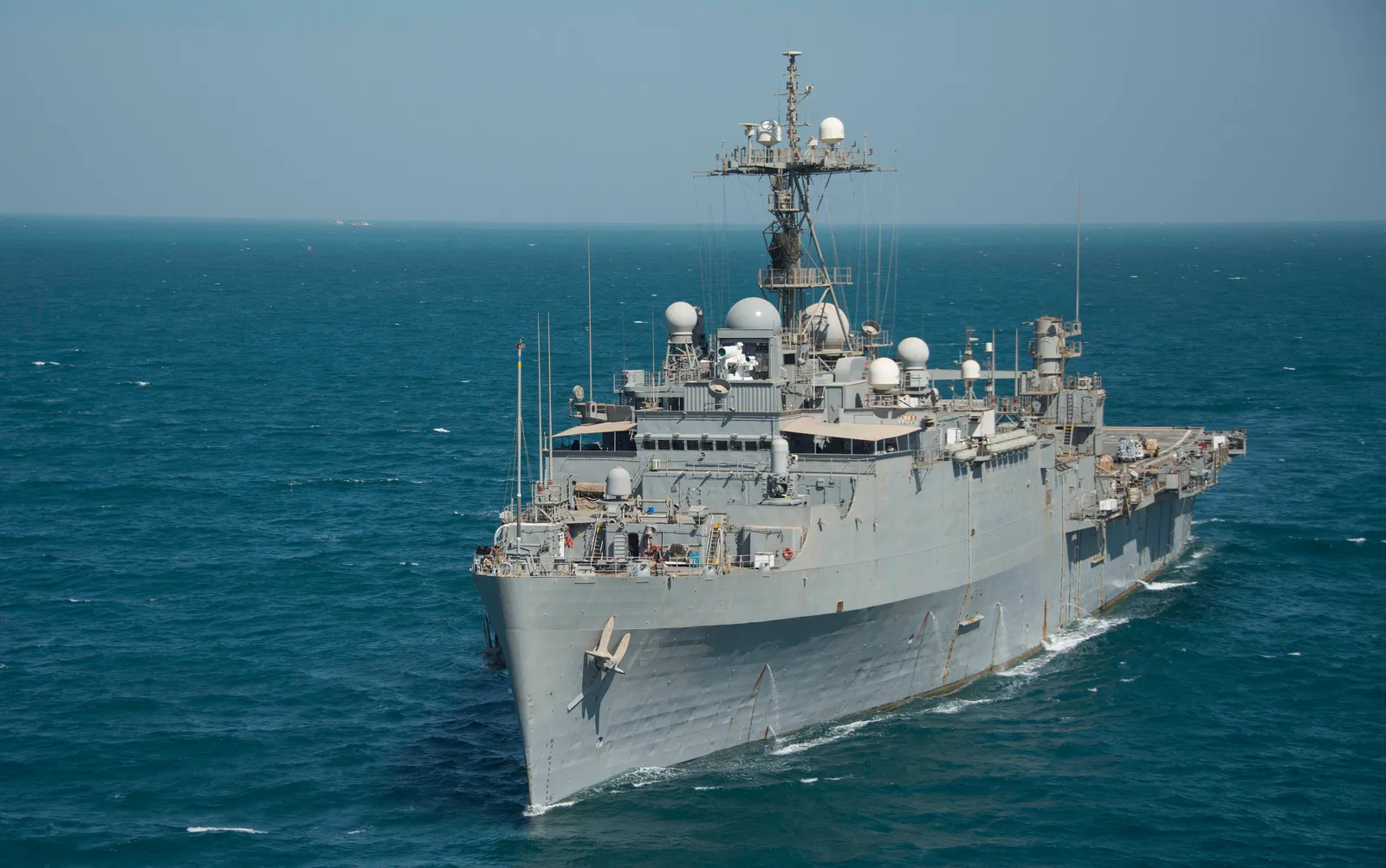 The USS Ponce, which hosted the U.S. Navy's Laser Weapon System.