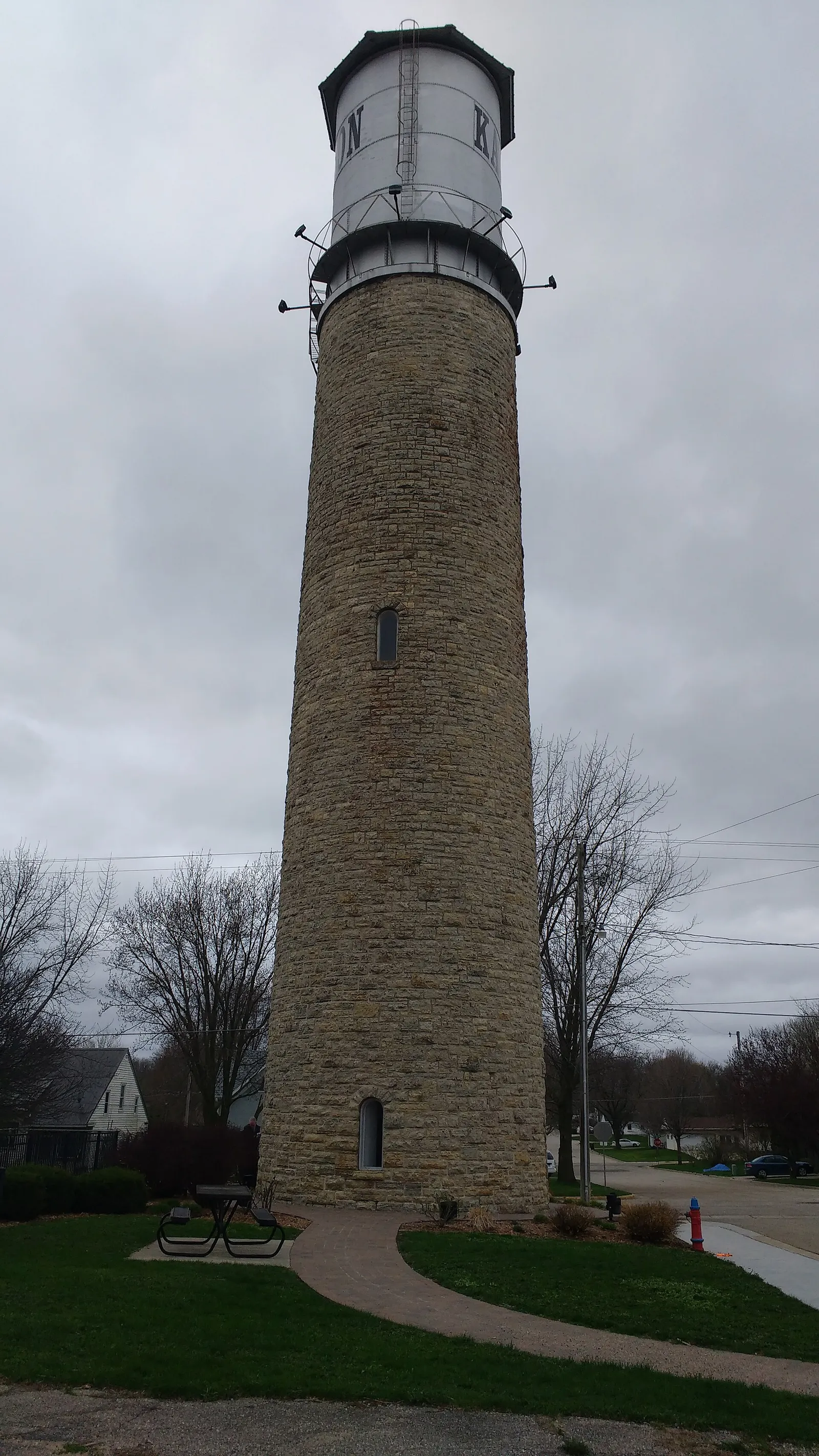 A municipal water tower in Kasson, Minnesota