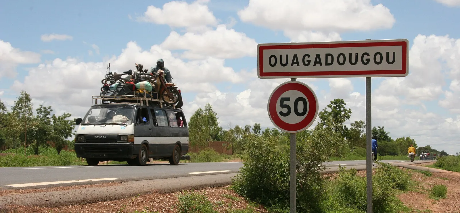 A street in Ouagadougou, the capital of Burkina Faso.