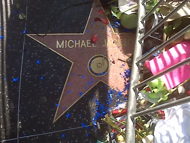 Michael Jackson's star on the Hollywood Walk of Fame.