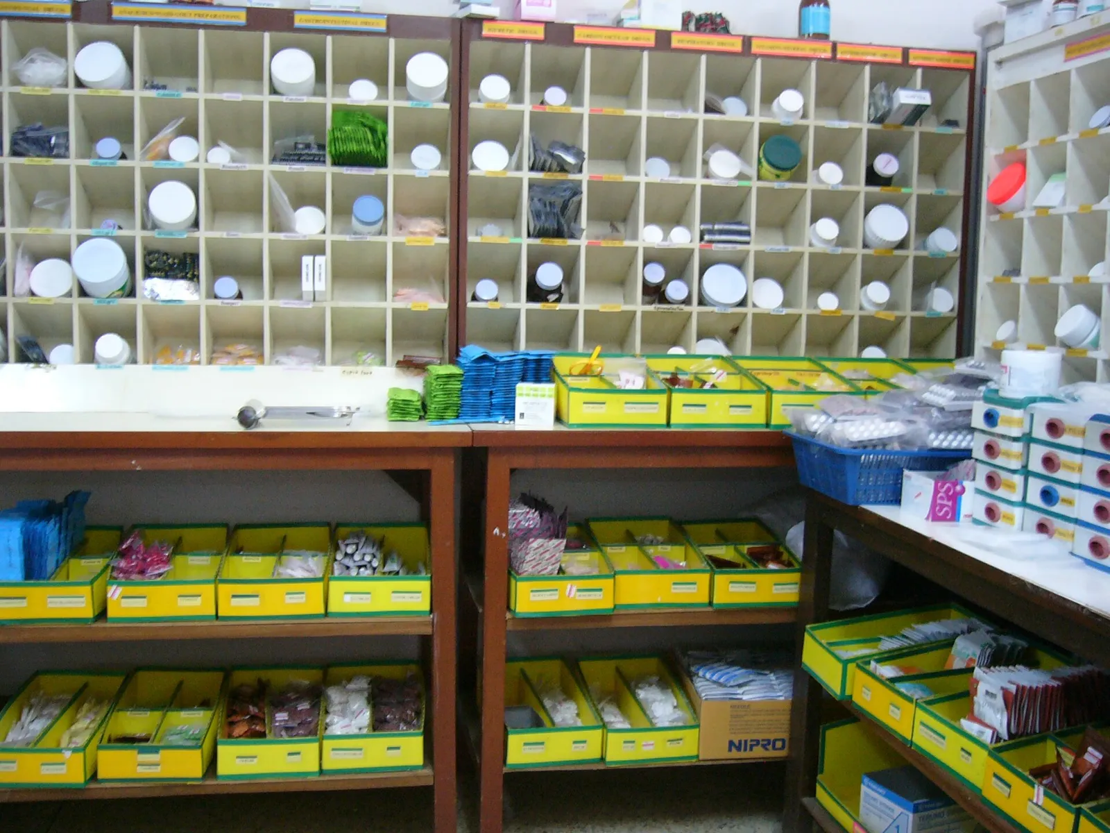 Shelves of medication in a pharmacy (file photo).